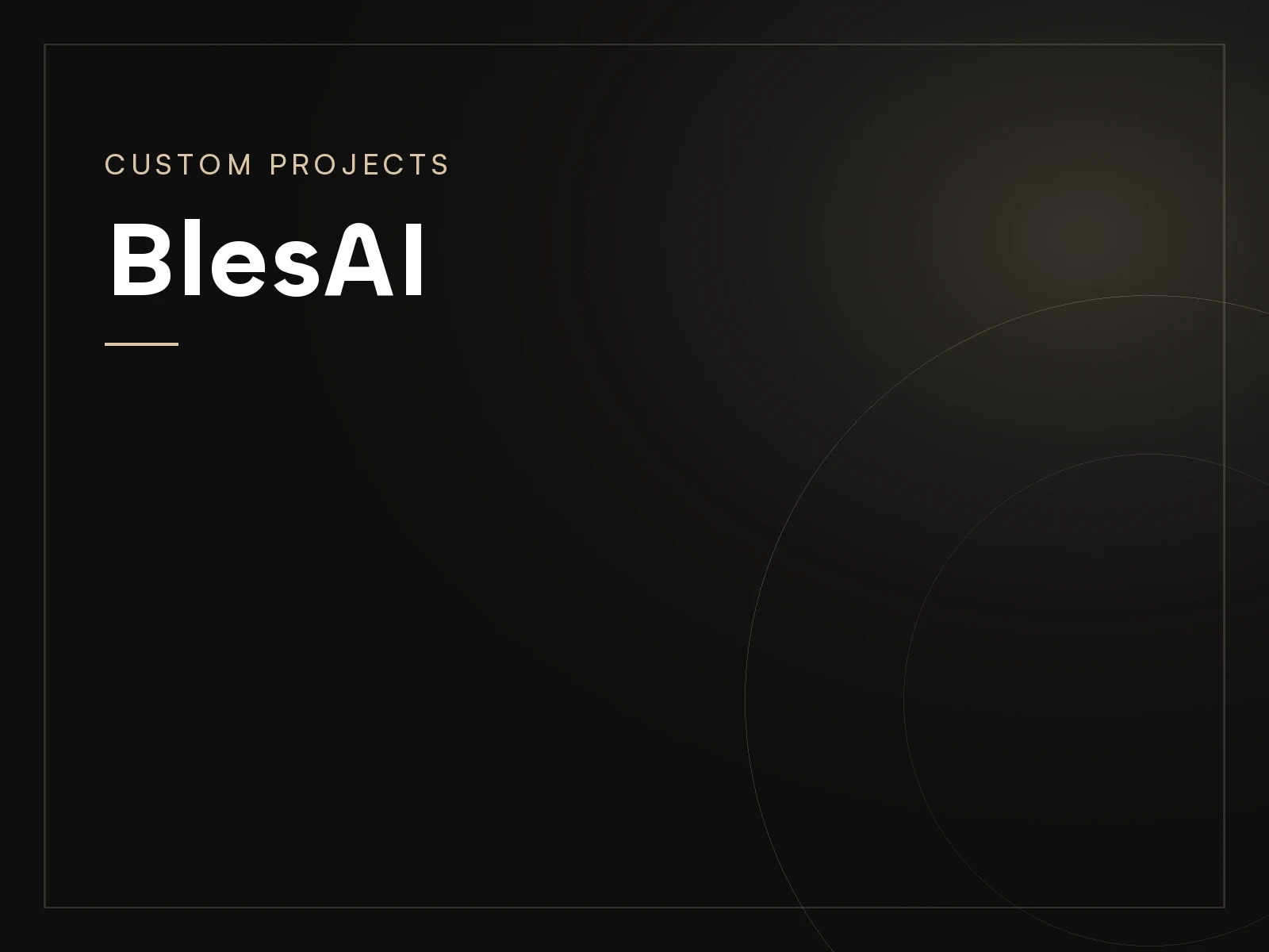 BlesAI, a Custom Projects project by Mahad Nasir