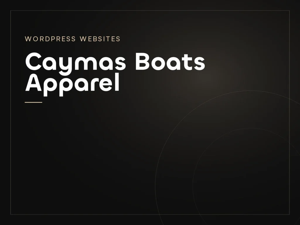 Caymas Boats Apparel