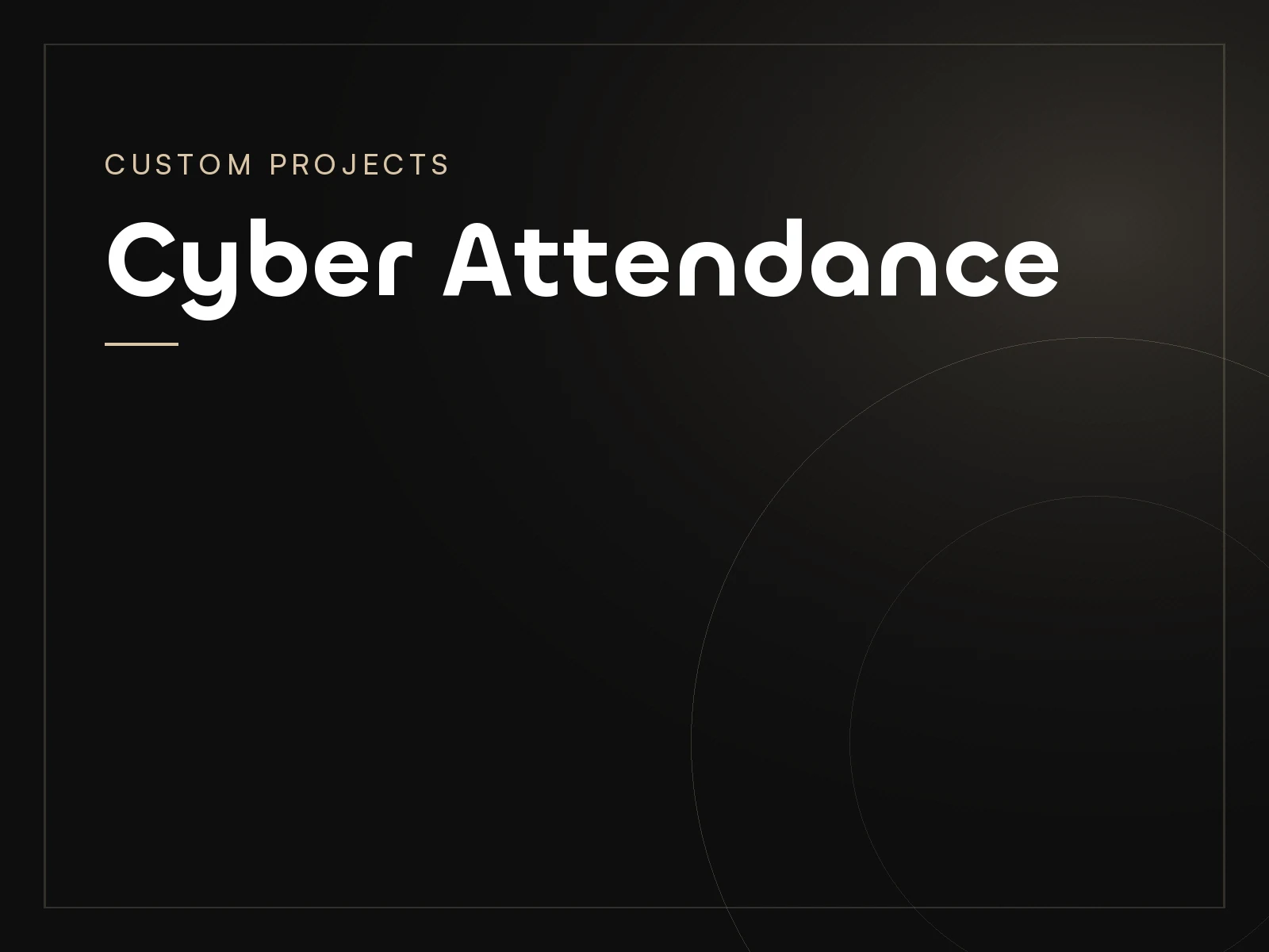 Cyber Attendance, a Custom Projects project by Mahad Nasir