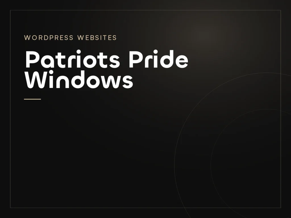 Patriots Pride Windows