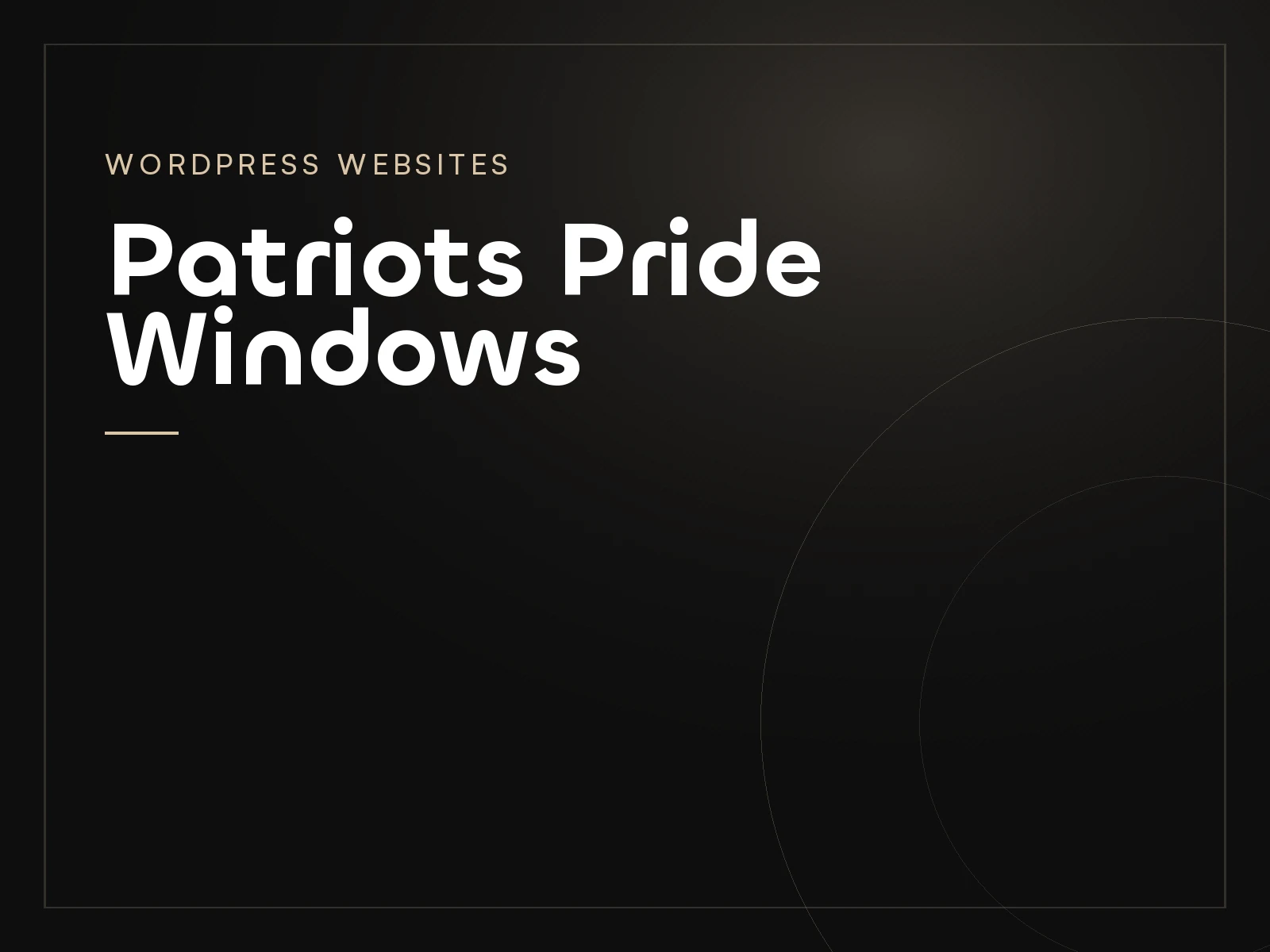 Patriots Pride Windows