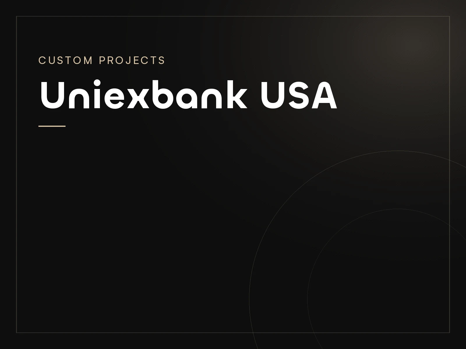 Uniexbank USA, a Custom Projects project by Mahad Nasir