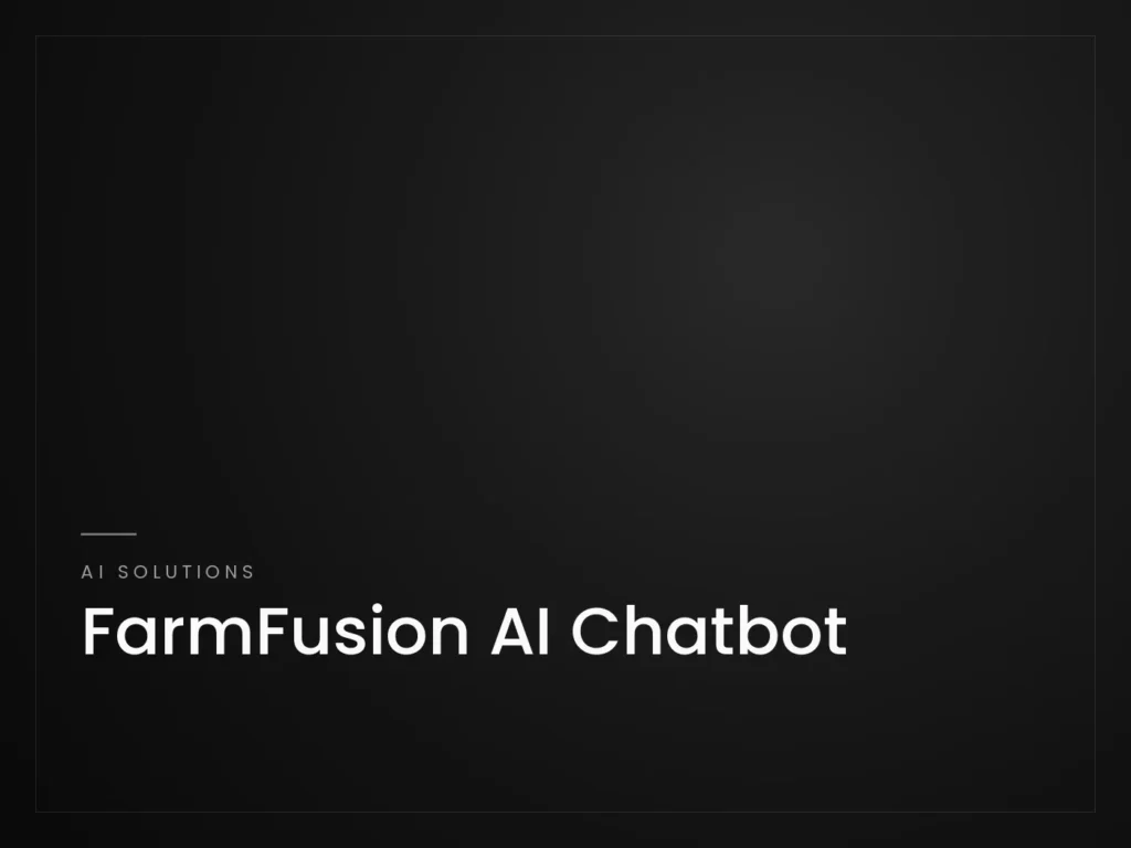 FarmFusion AI Chatbot - AI Solutions project by Mahad Nasir