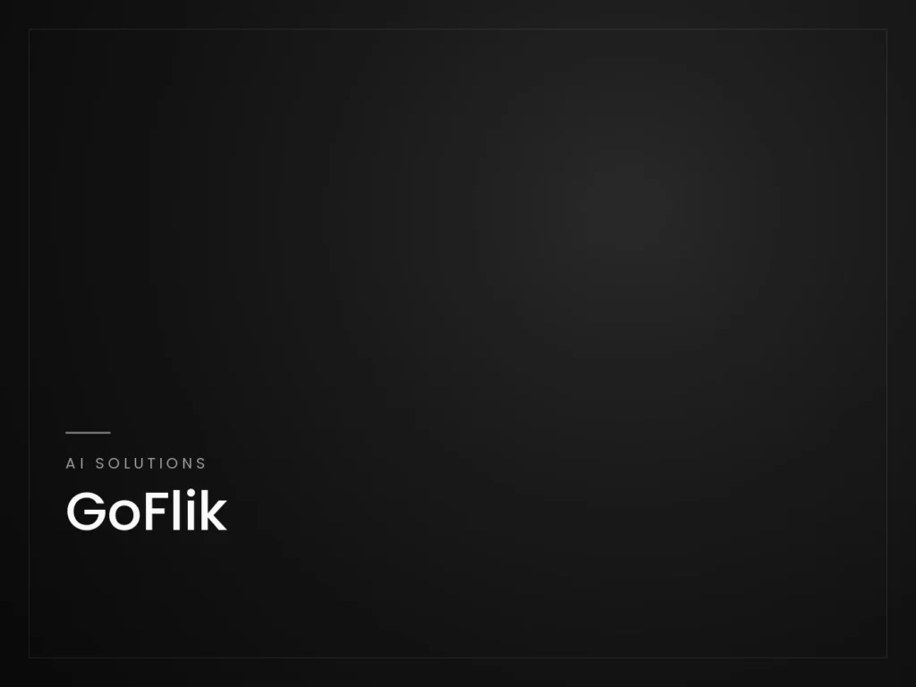 GoFlik - AI Solutions project by Mahad Nasir