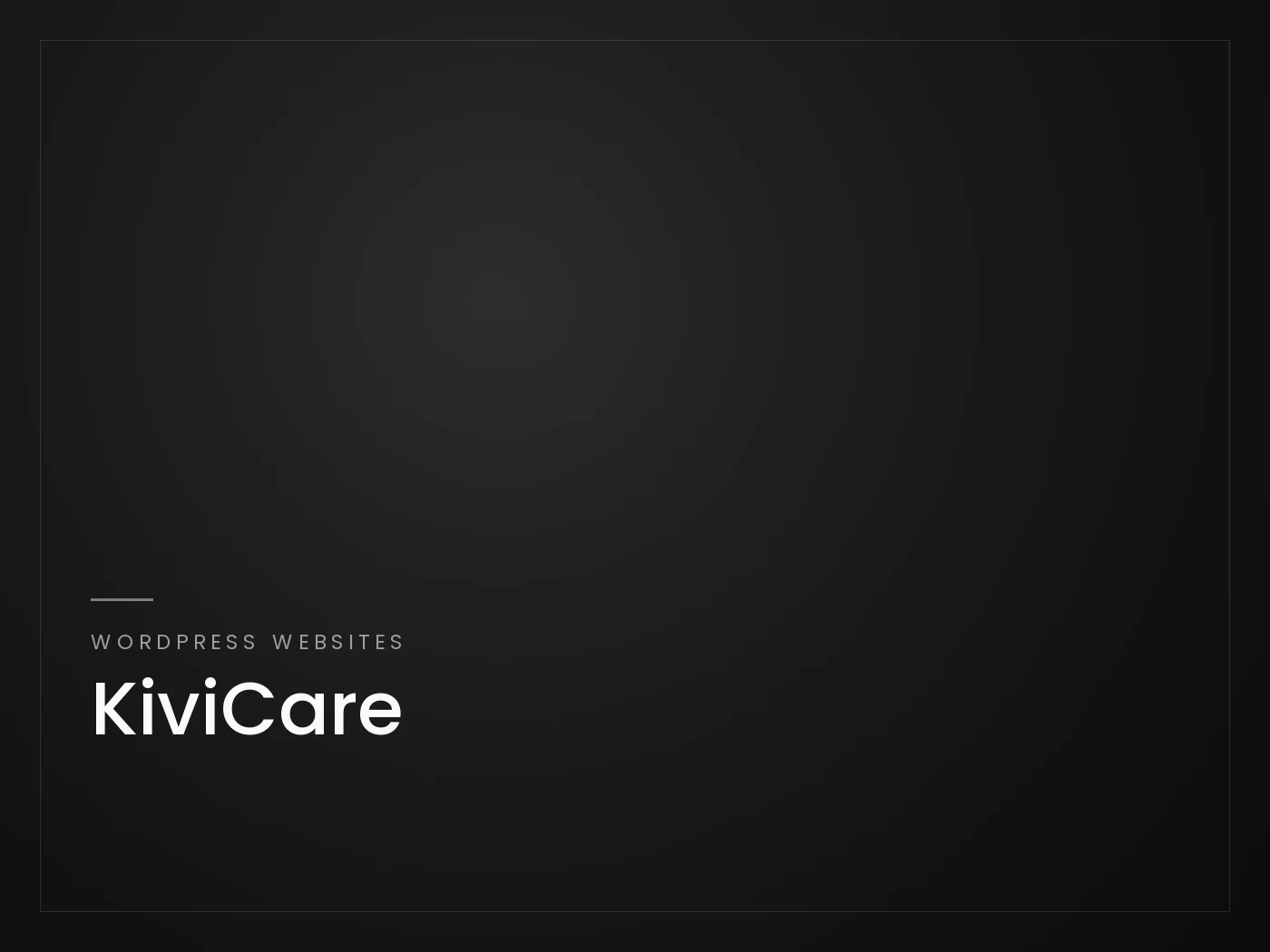 KiviCare - WordPress Websites project by Mahad Nasir
