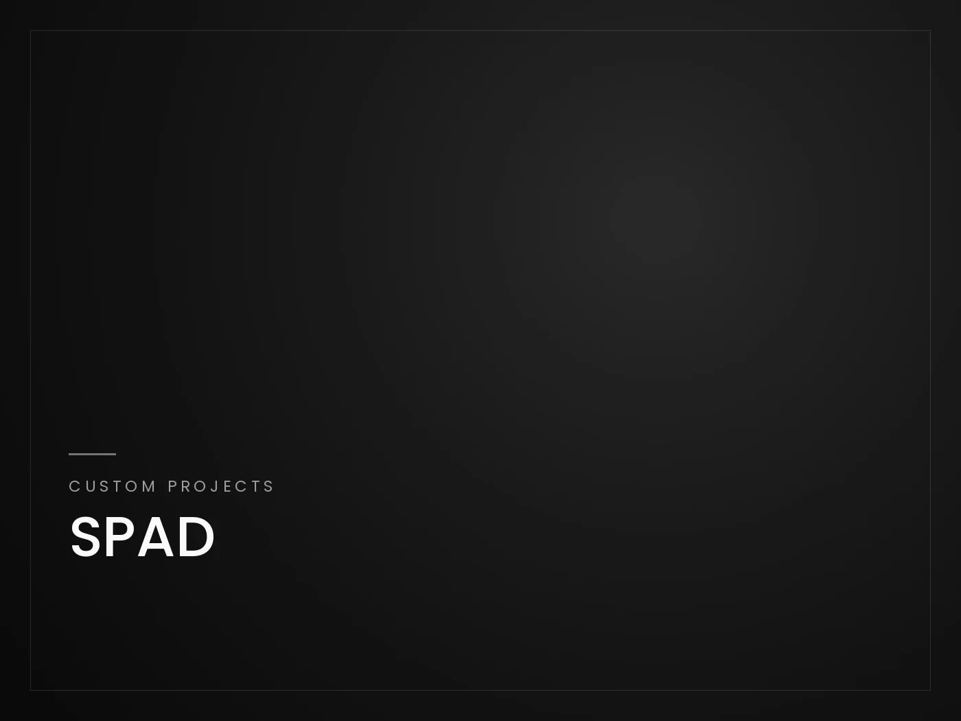 SPAD - Custom Projects project by Mahad Nasir
