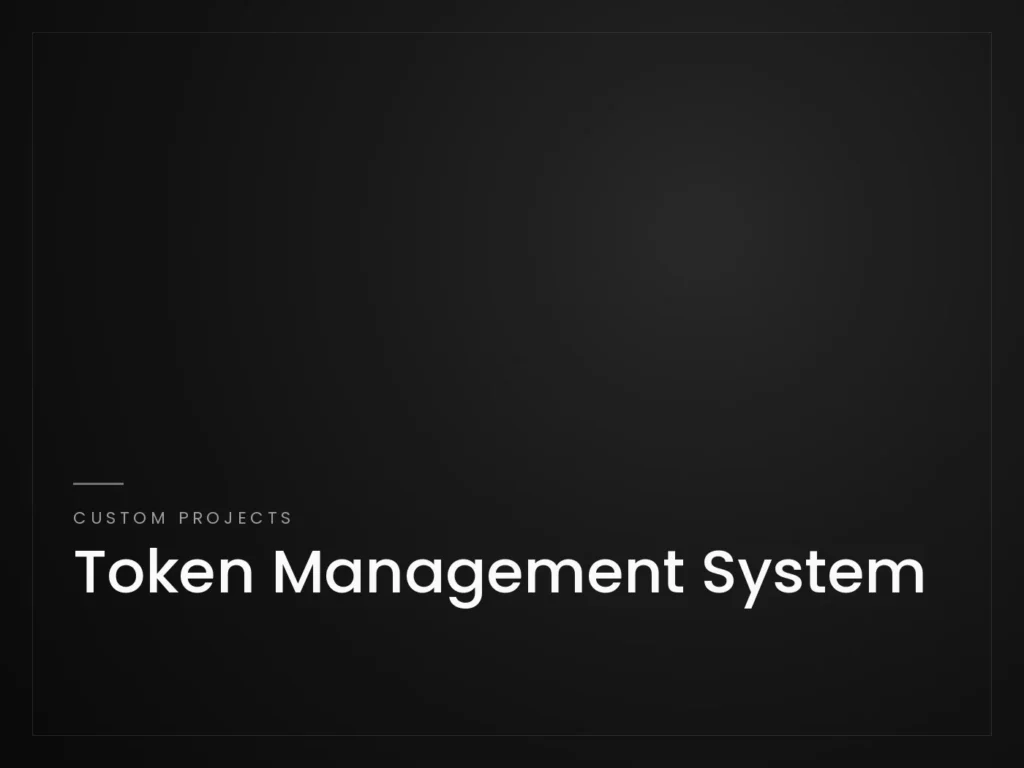 Token Management System - Custom Projects project by Mahad Nasir