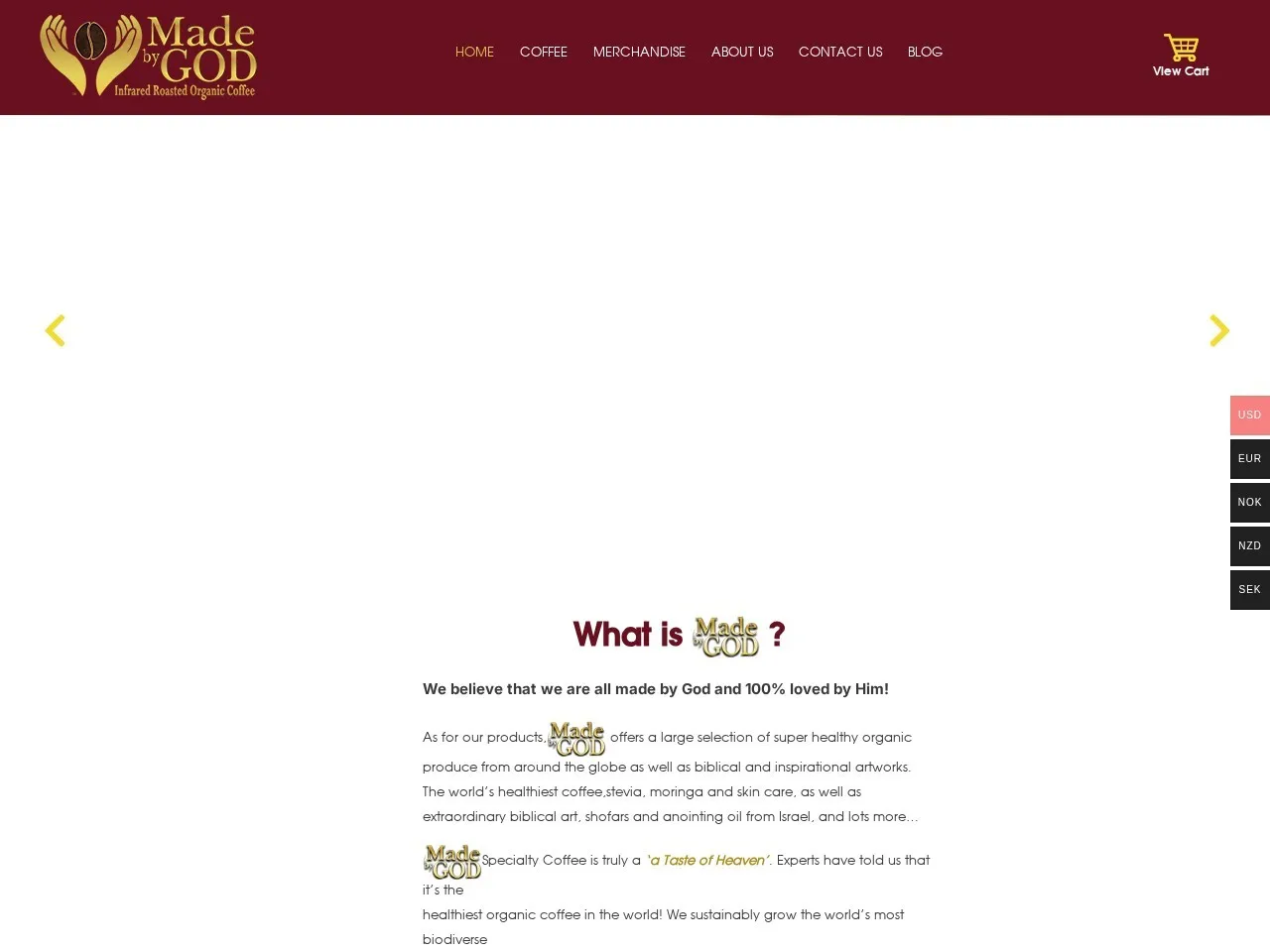 Made By God Store website screenshot