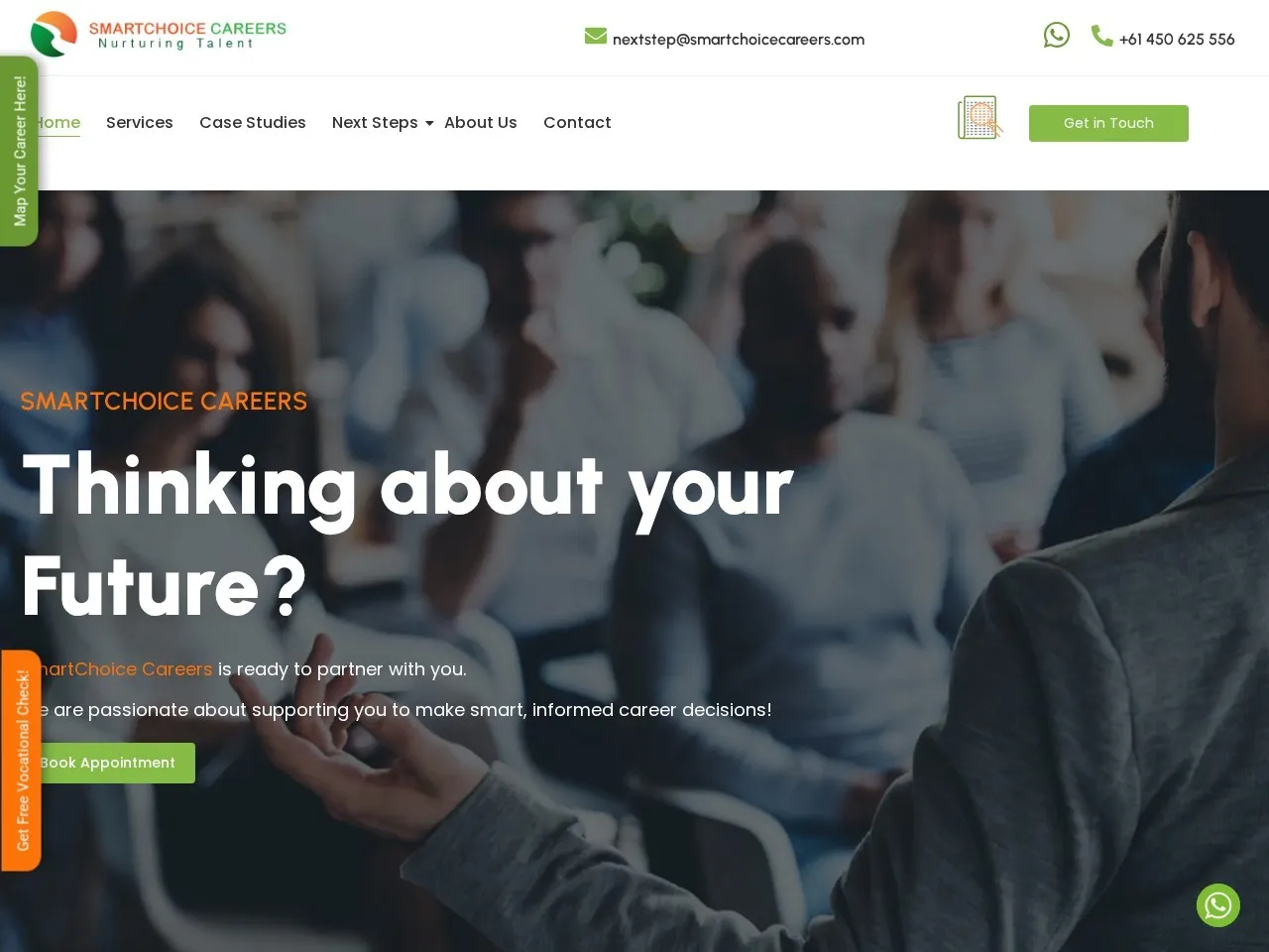 Smart Choice Careers website screenshot